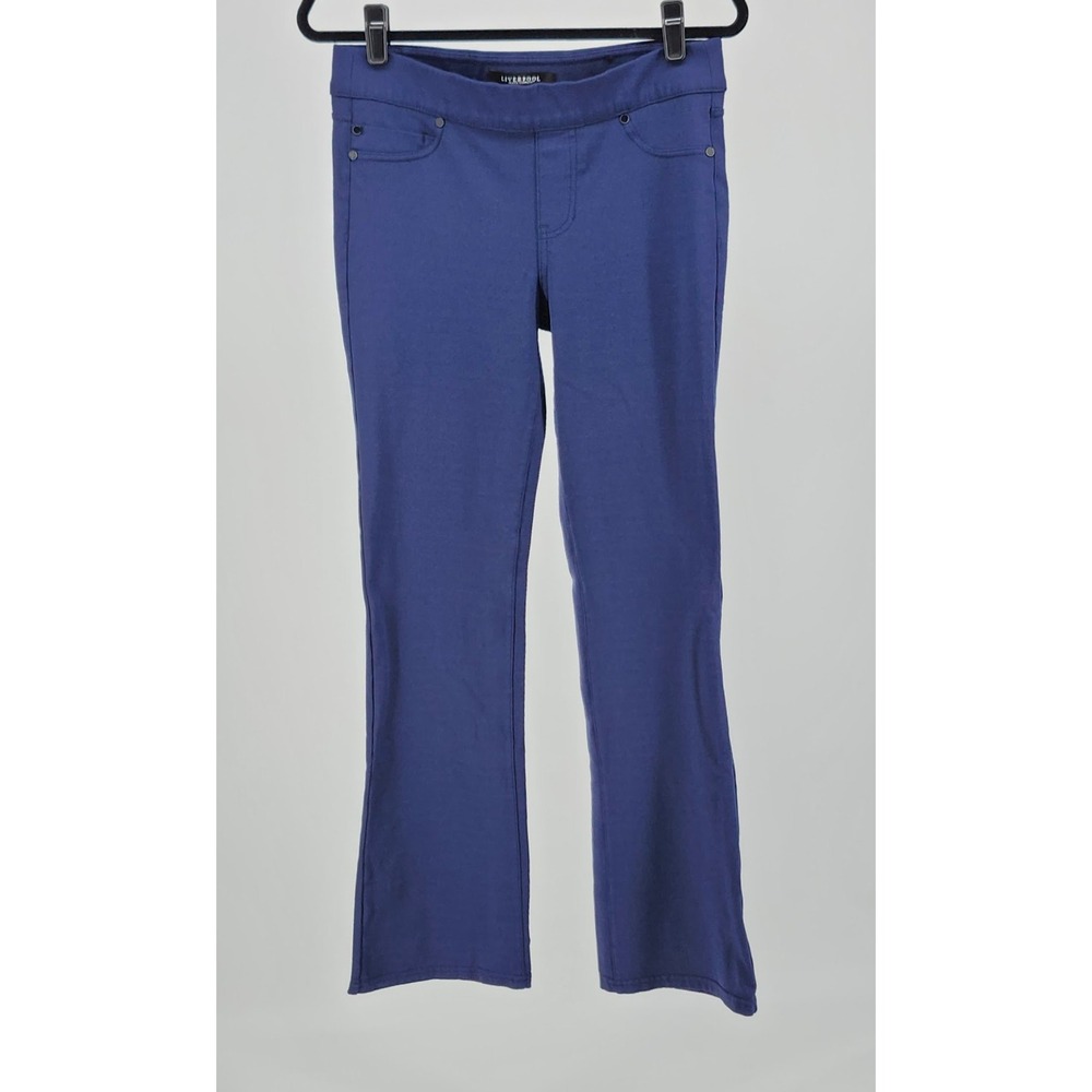 Liverpool Kimberly Pull On Bootcut Pants Navy Blue Size 8 LM4022BB